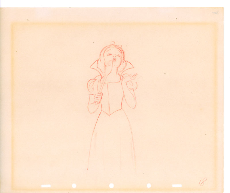 #002	ROTOSCOPE DRAWING of SNOW WHITE-image