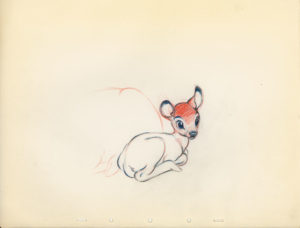 #021	PASTEL CONCEPT SKETCHES(4) of BAMBI AND HIS MOTHER-image