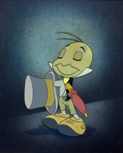 #018	JIMINY CRICKET RECEIVING BADGE COURVOISIER SET-UP-image