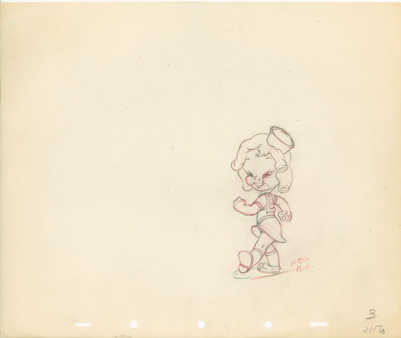 #029	ANIMATION DRAWING of SHIRLEY TEMPLE from THE AUTOGRAPH HOUND-image
