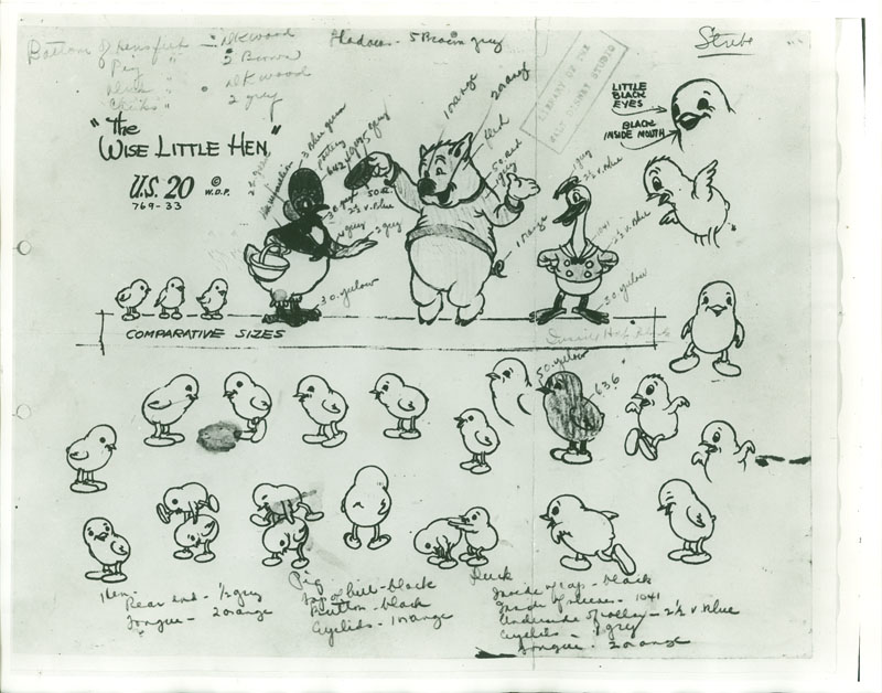 #037	MODEL SHEET from THE WISE LITTLE HEN-image