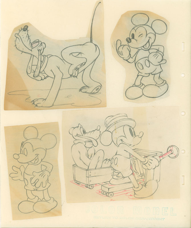 #042	MICKEY MOUSE AND PLUTO ORIGINAL MODEL SHEET-image