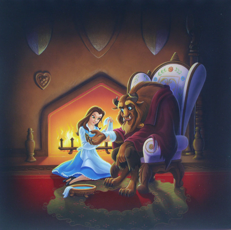 #048	ORIGINAL CD COVER ARTWORK for BEAUTY AND THE BEAST-image