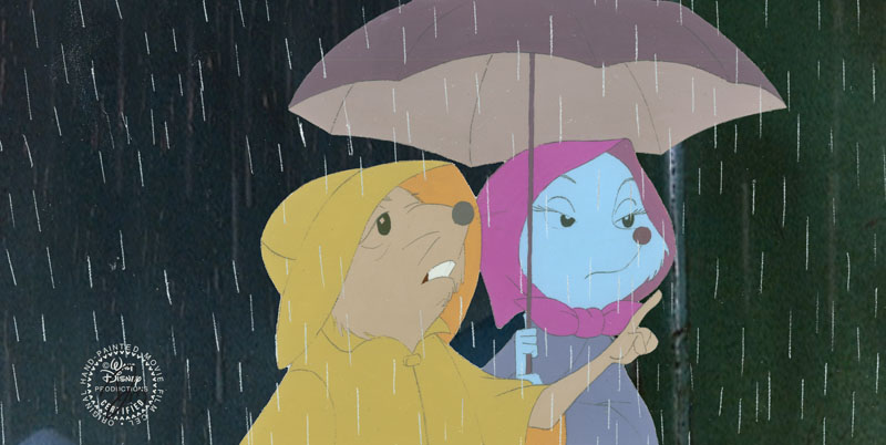 #101	BERNARD AND BIANCA IN THE RAIN-image