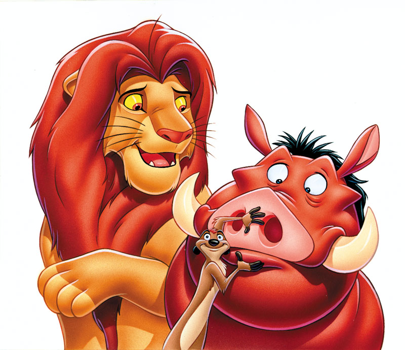 #112 PROMOTIONAL PAINTING of SIMBA, PUUMBA, and TIMONE-image