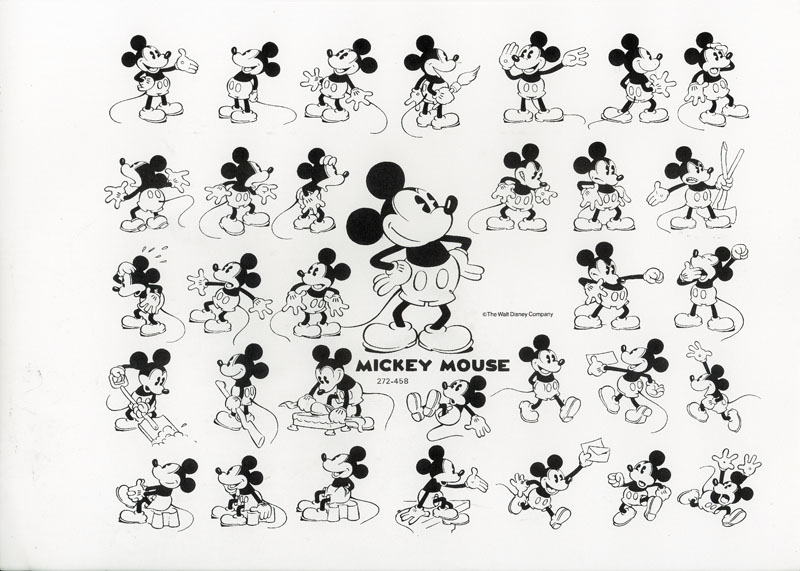#134	MICKEY AND MINNIE MOUSE MODEL SHEETS(2)-image