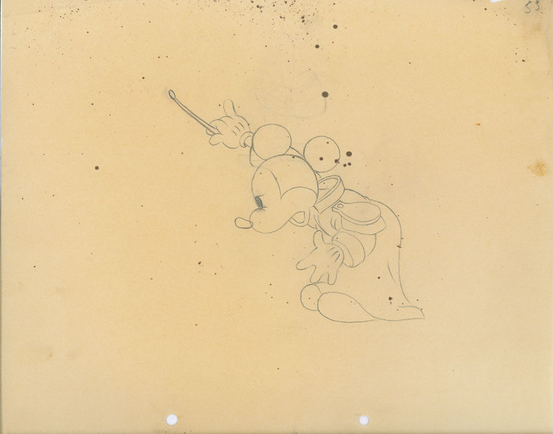 #135	ANIMATION DRAWINGS(2) of MICKEY MOUSE from THE BAND CONCERT-image