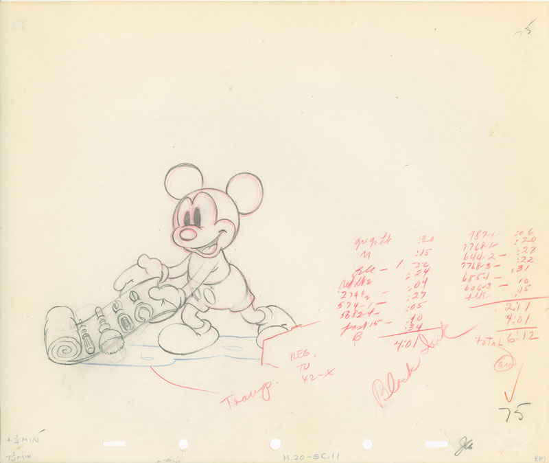 #142	             DRAWING of MICKEY MOUSE from SOCIETY DOG SHOW-image